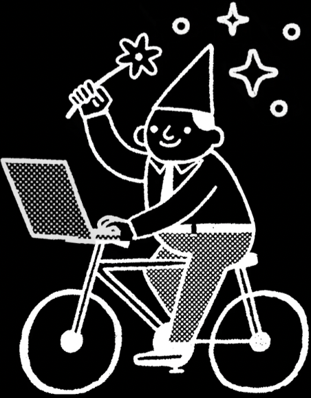 Wizard on a bicycle